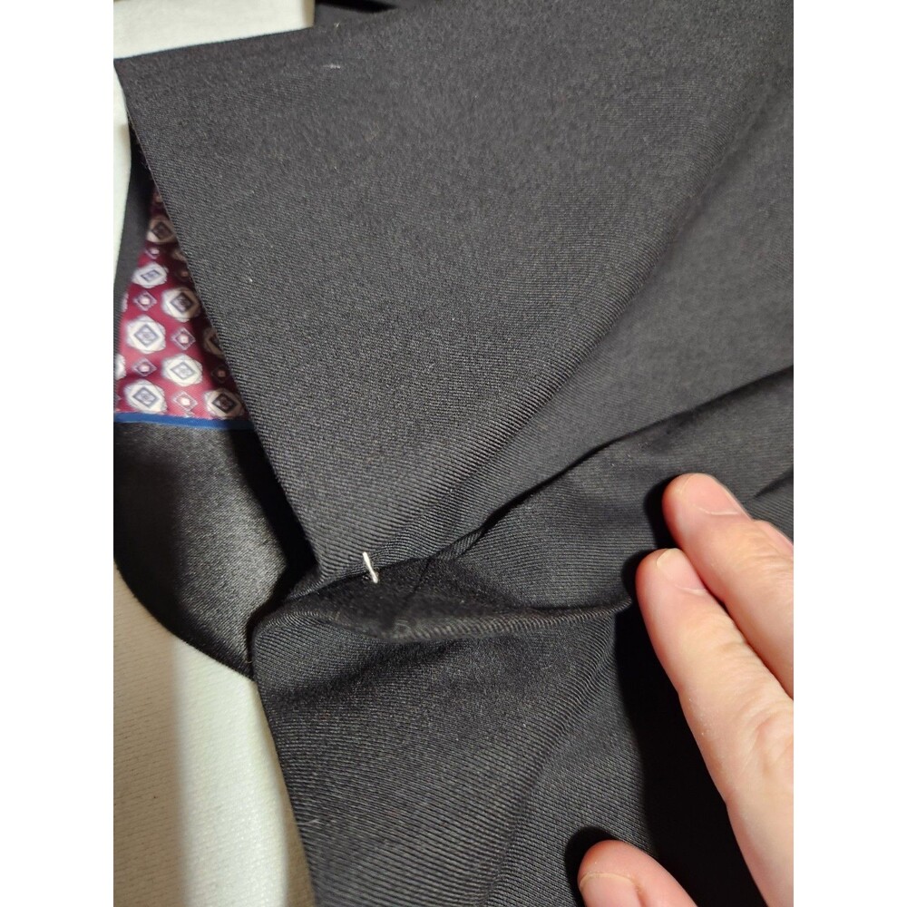 ALTON LANE Suit Jacket 40 Regular Tailored Fit Black Tuxedo w/ Black Trim Preppy - Picture 8 of 10
